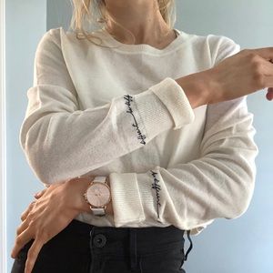 Banana Republic Italian hand embroidered sweater M